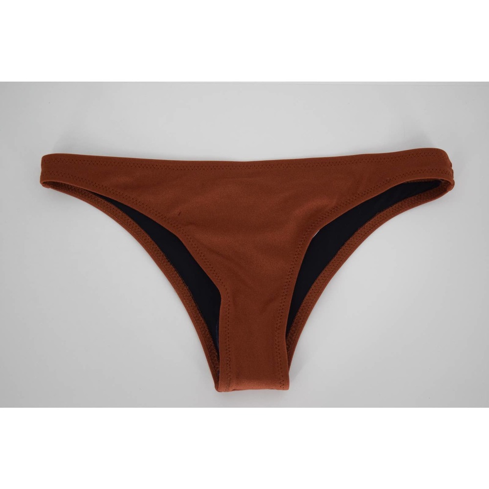 NWT SOLID & STRIPED bronze metallic cheeky bikini swim bottoms size XS women's